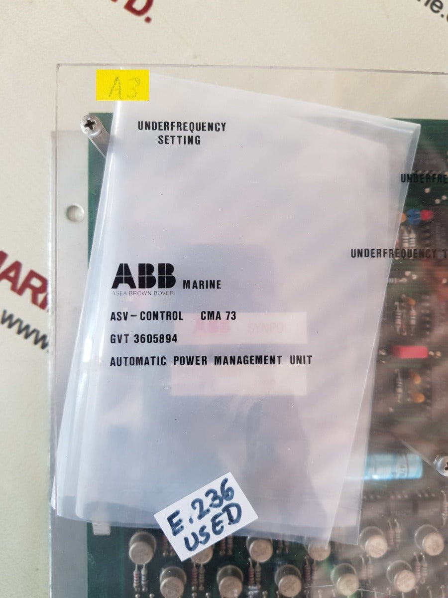 Abb asv-control cma 73 gvt 3605894 automatic power management unit