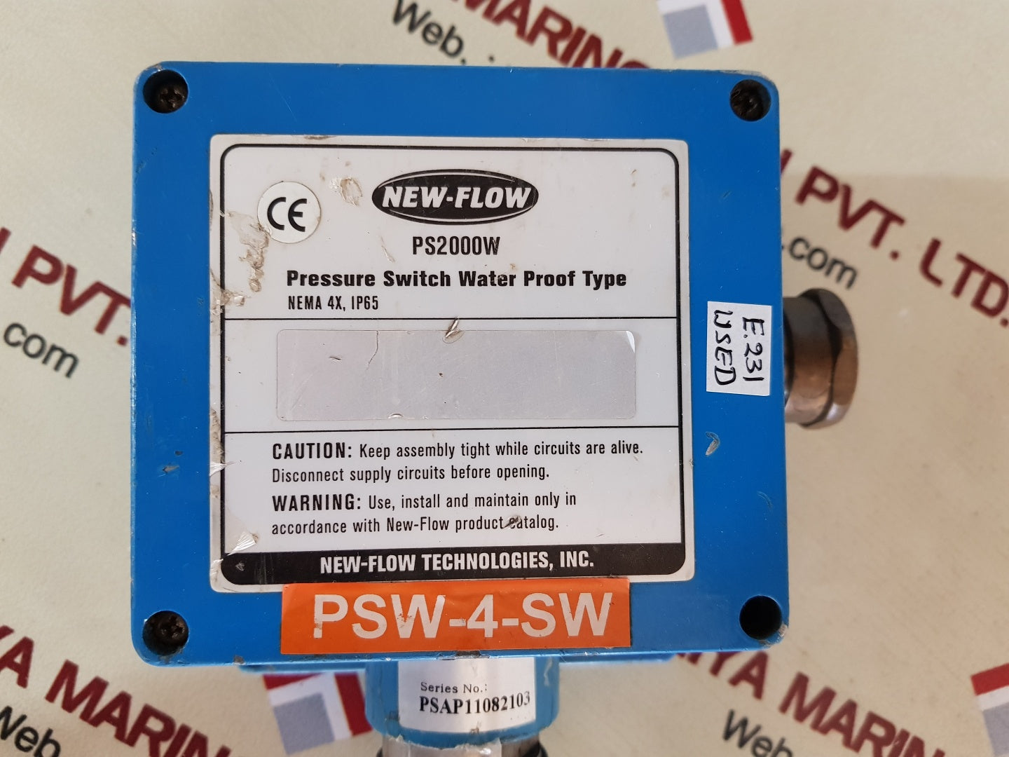 New flow ps2000w pressure switch waterproof type