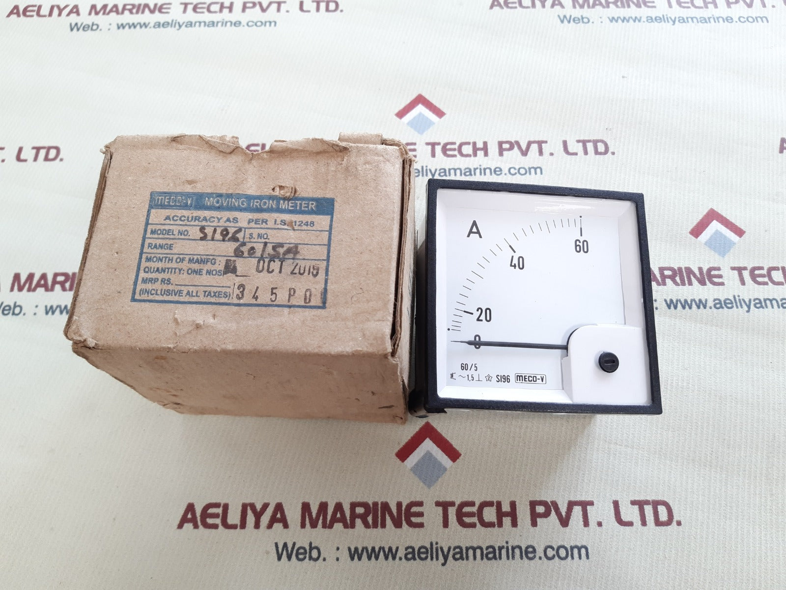 Meco-v si96 moving iron meter 0-60a