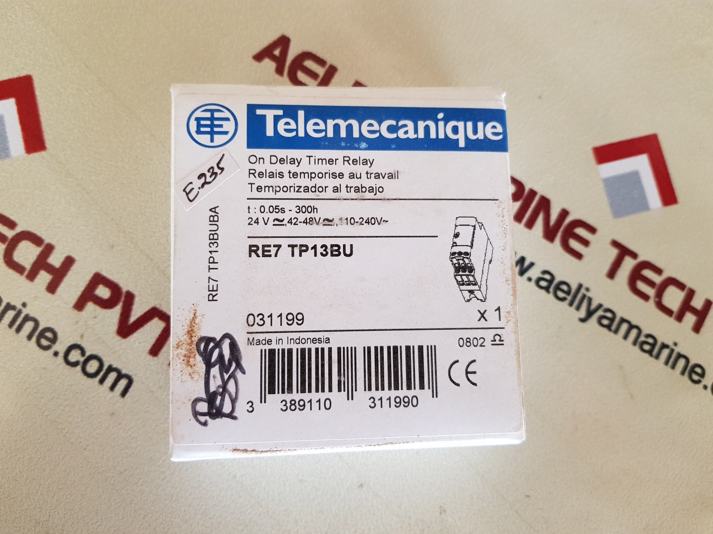 Telemecanique/scheider electric re7 tp13bu on delay timer relay