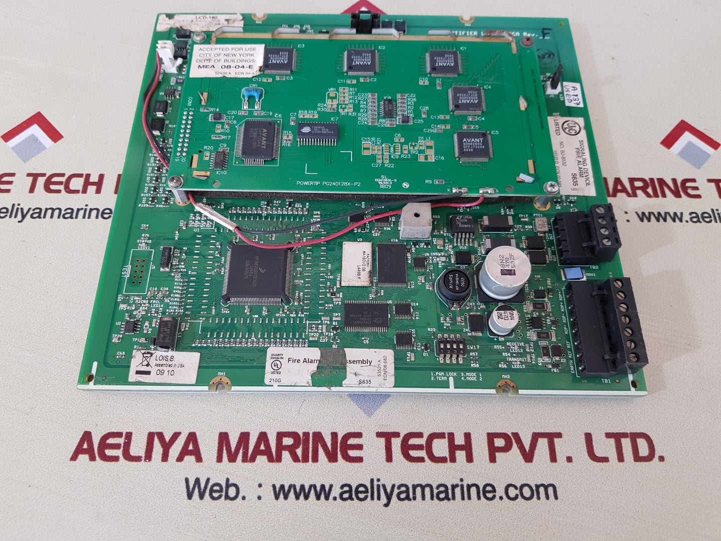 Notifier lcd-160pca signaling device fire alarm rev.F