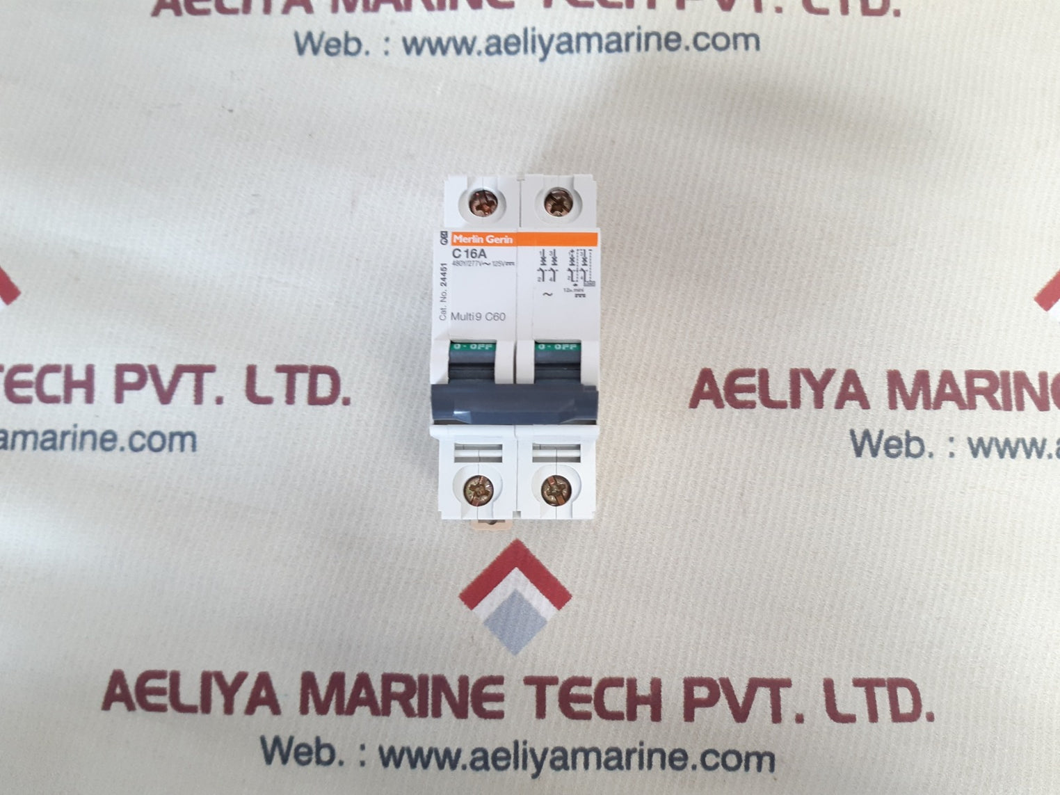 Merlin gerin multi9 c60 c16a 24451 2pole circuit breaker