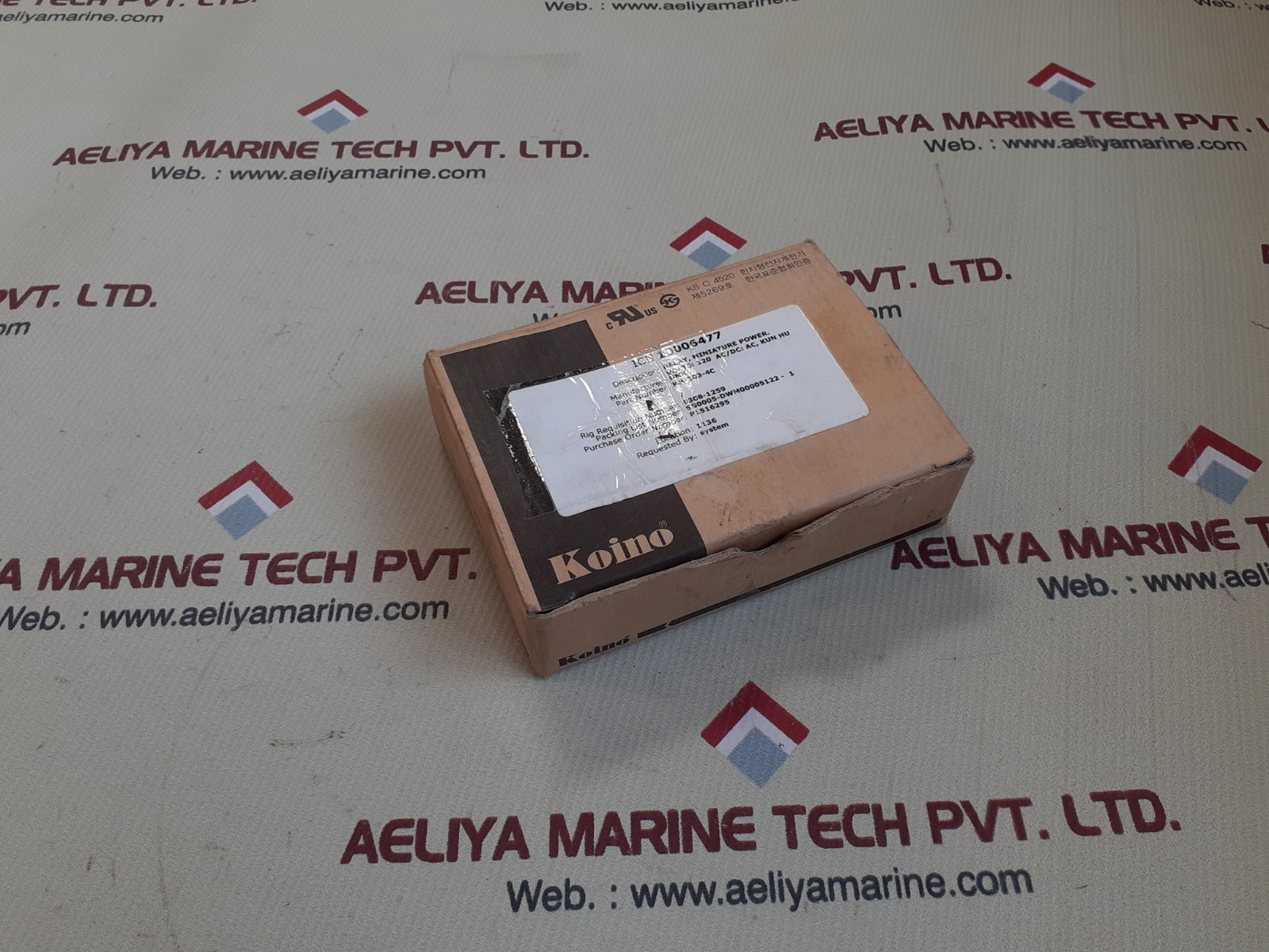 Set of 9x Koino kh-103-4c miniature power relay 110vac