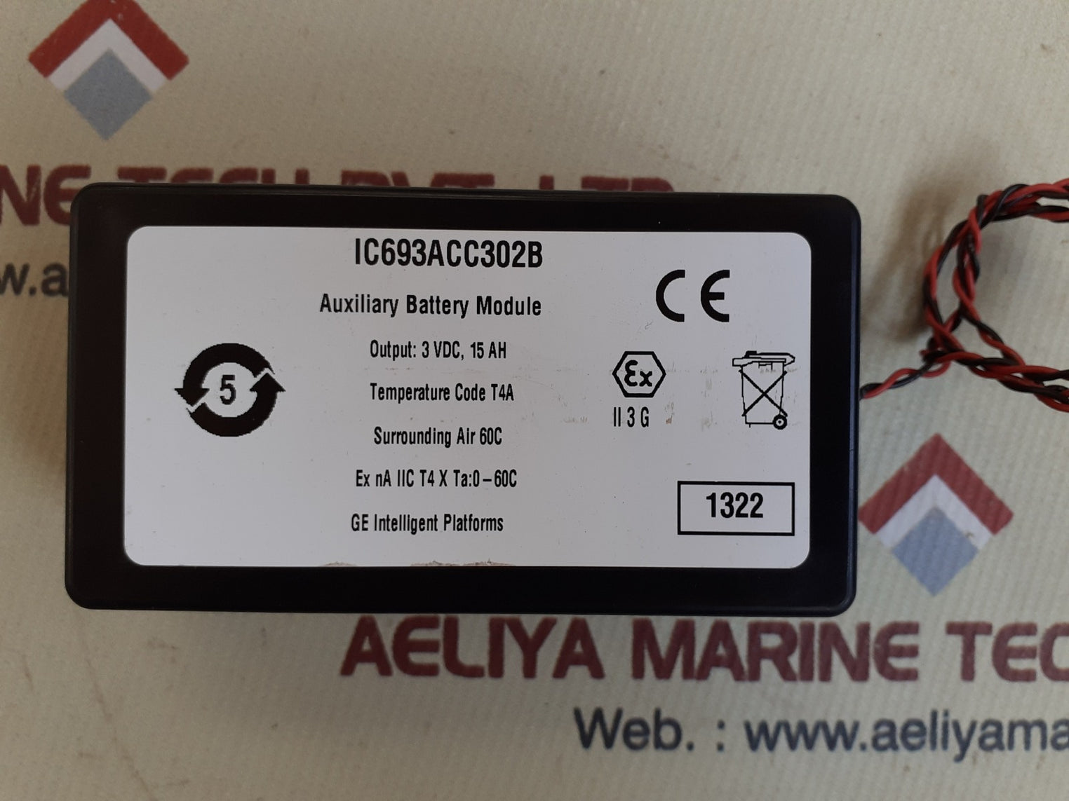 Ge ic693acc302b auxiliary battery module