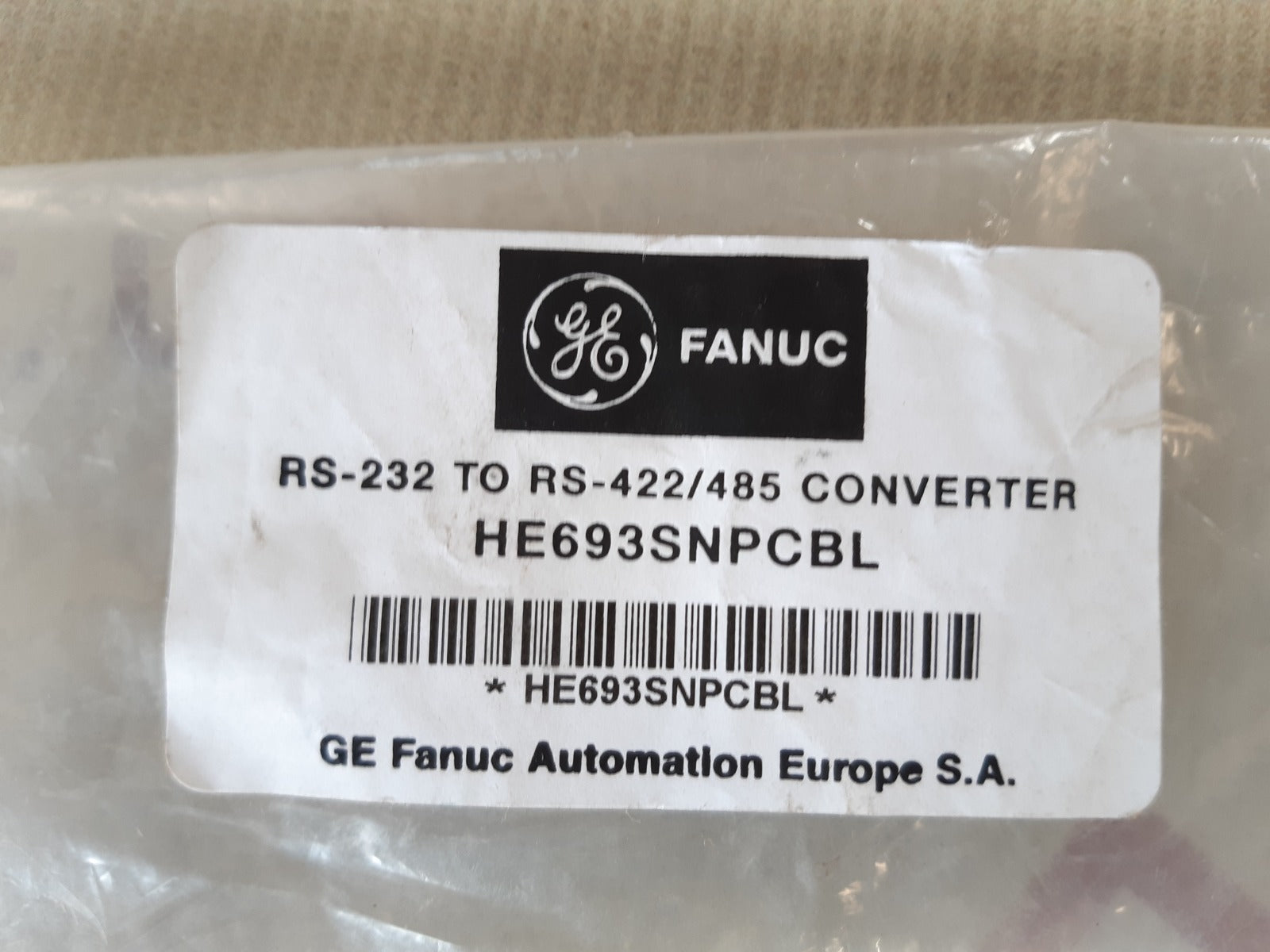 Ge fanuc he693snp232r adapter with cable