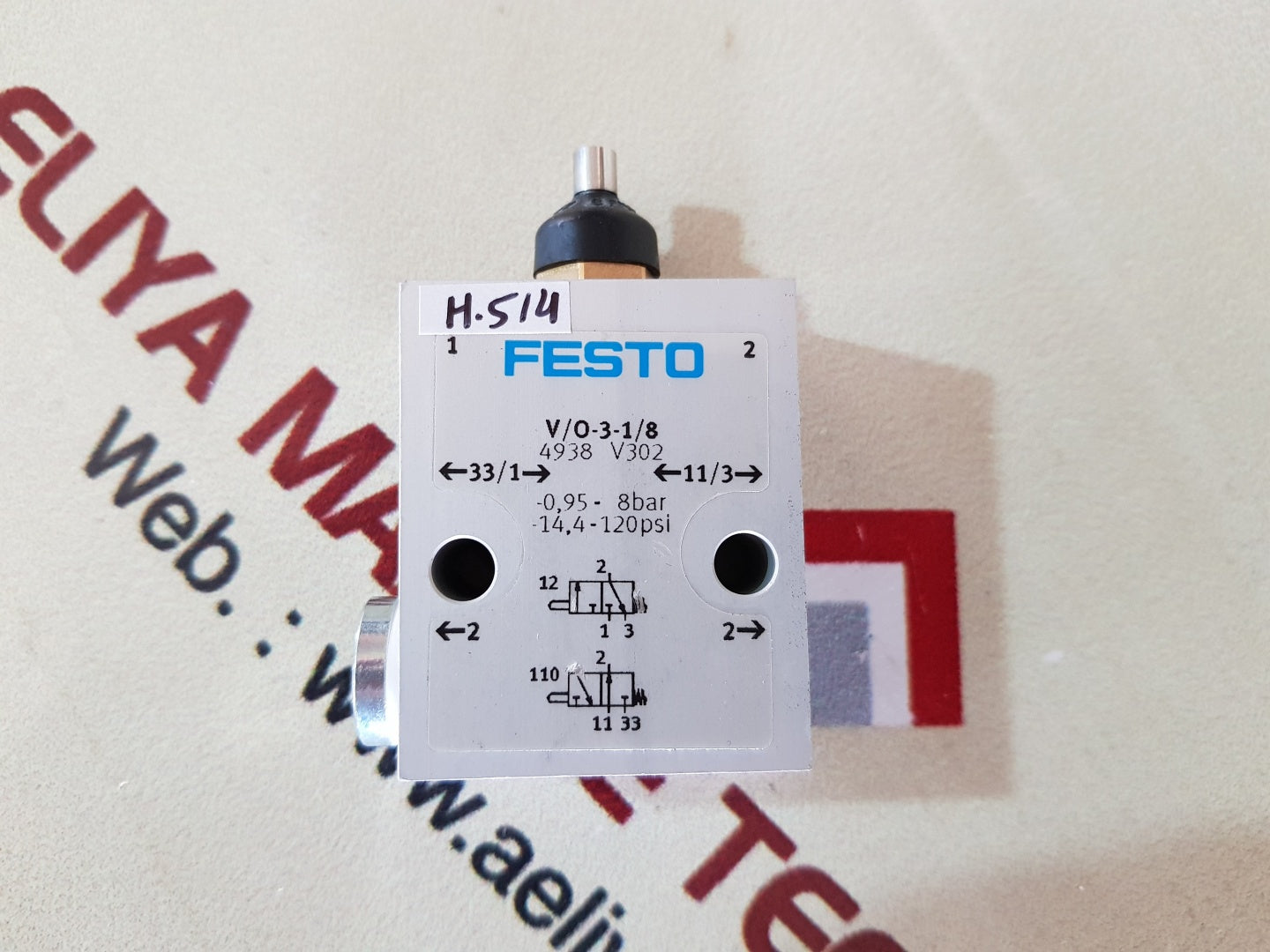 Festo v/o-3-1/8 pneumatic valve