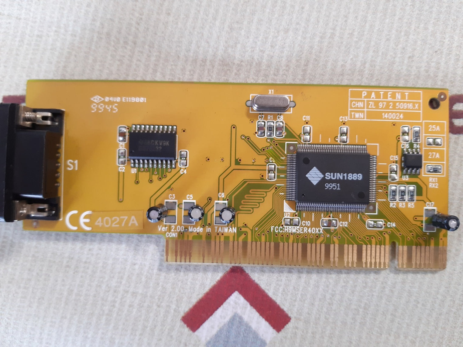 Patent 4027A zl 97 2 50916.x pcb card