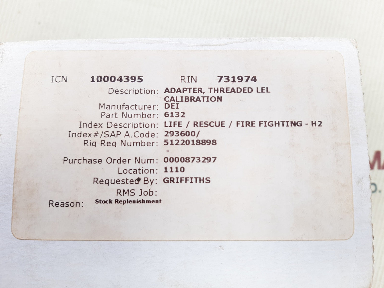 Detcon 943-000006-132 adapter