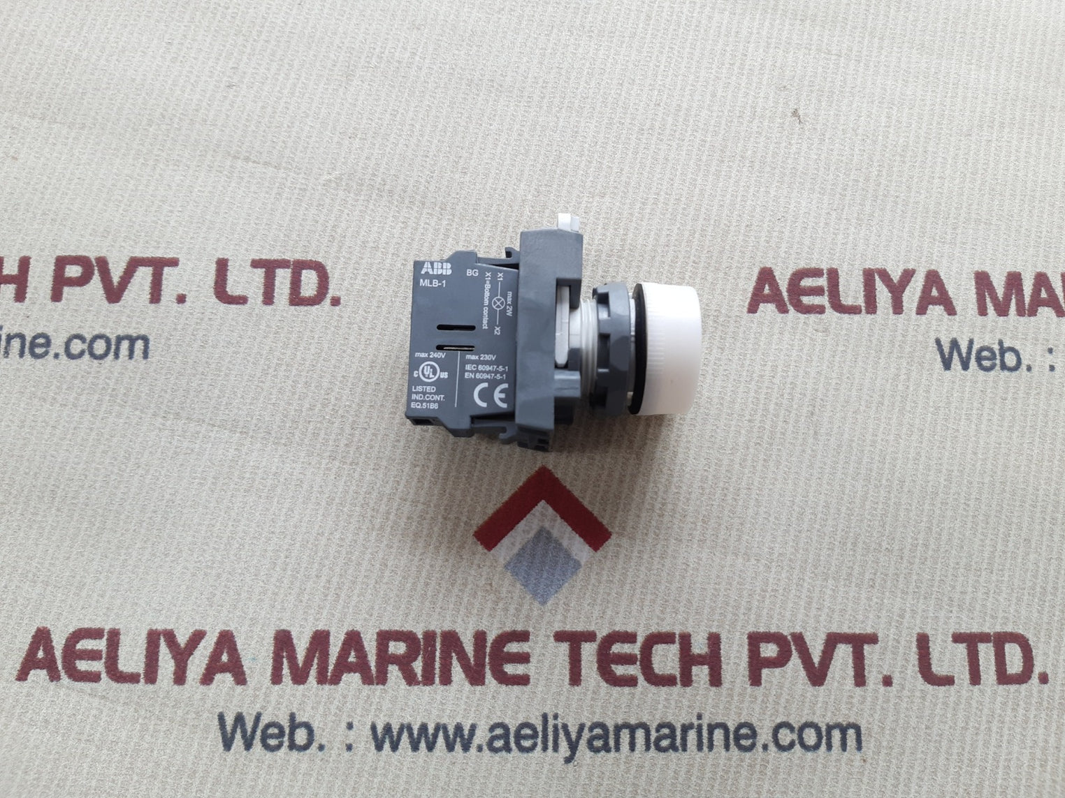 Abb mlb-1 white pilot light with contact block