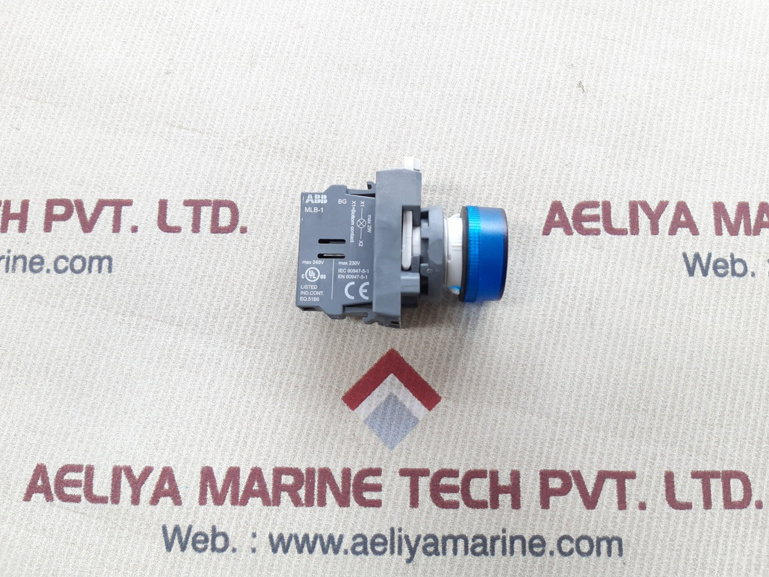 Abb mlb-1 blue pilot light with contact block