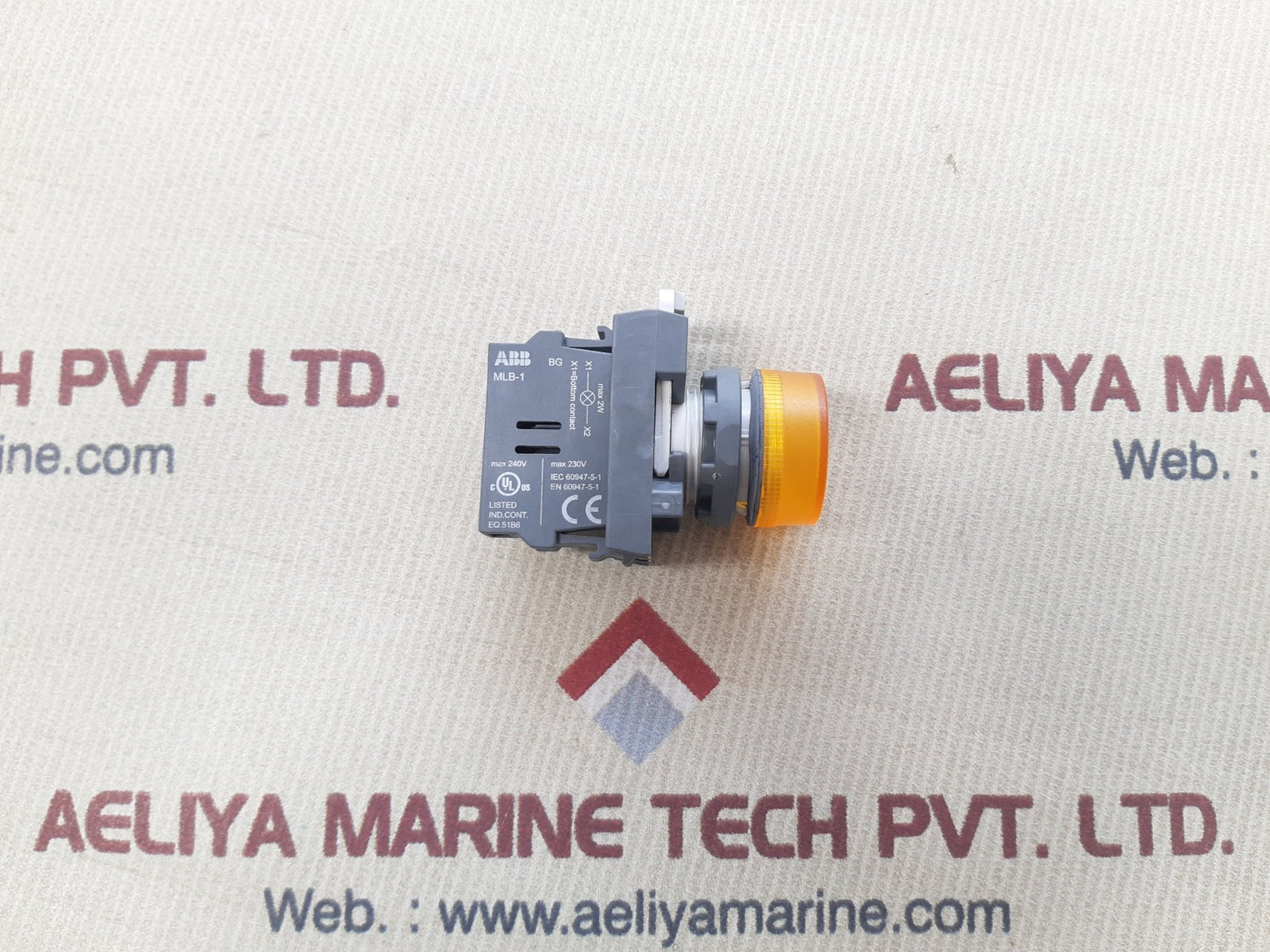 Abb mlb-1 lamp yellow light with contact block