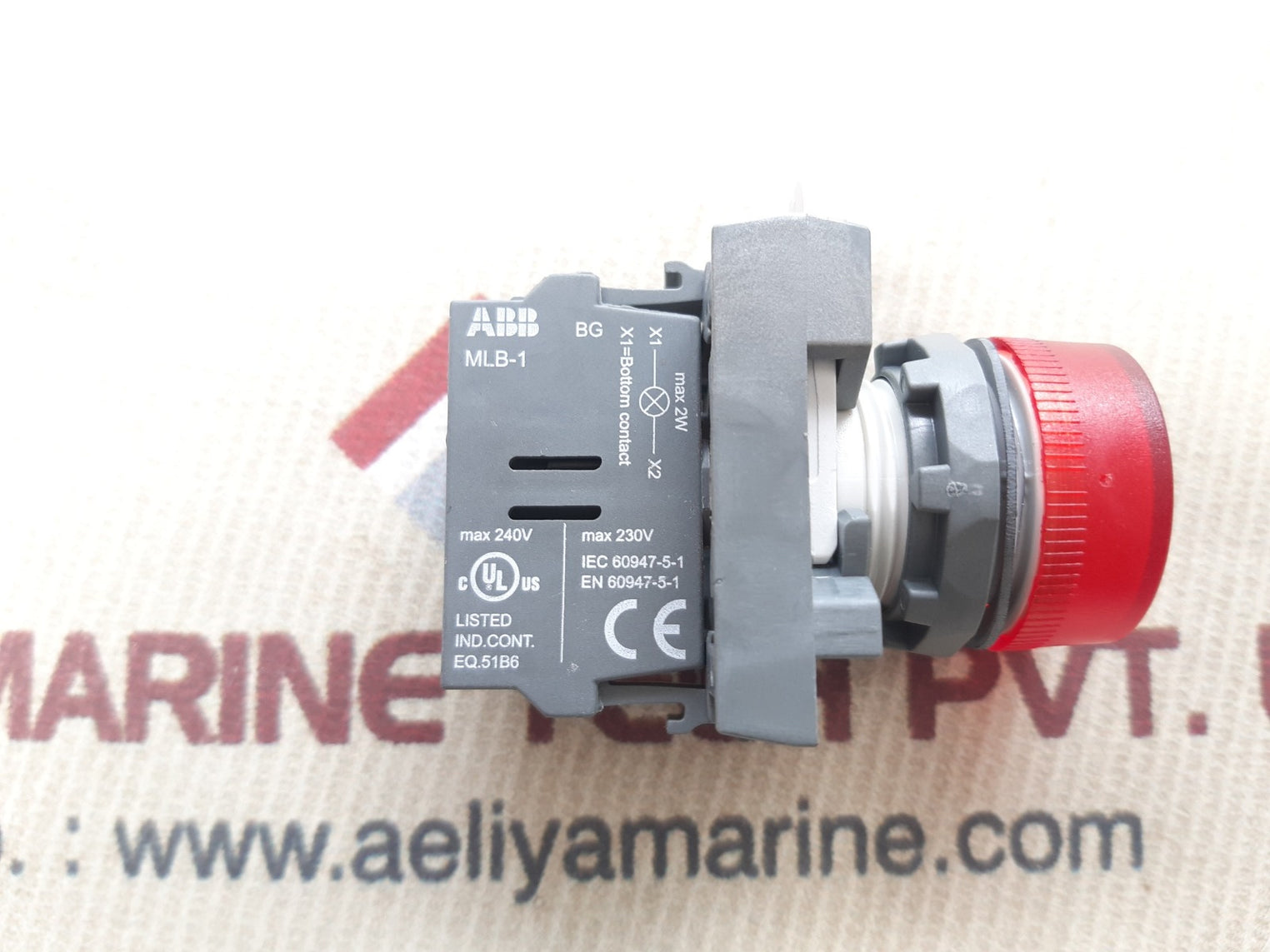 Abb mlb-1 red light with contact block