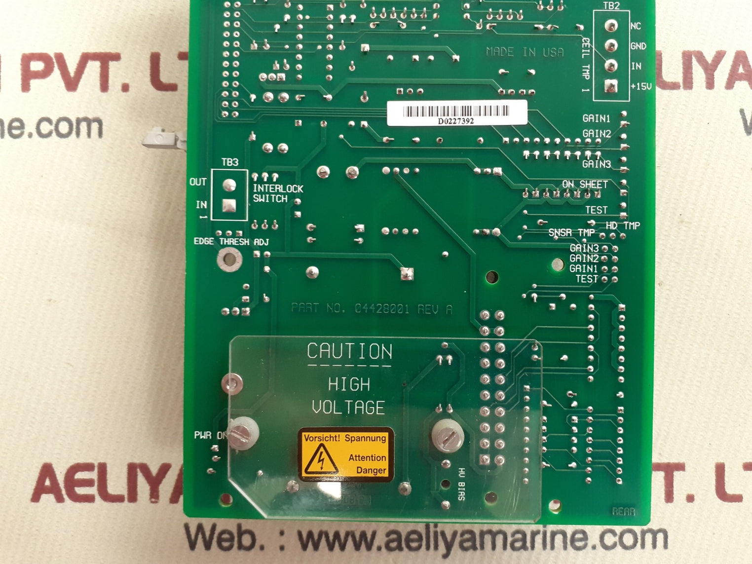 Honeywell measurex 04428001 rev A pcb card 054280 00