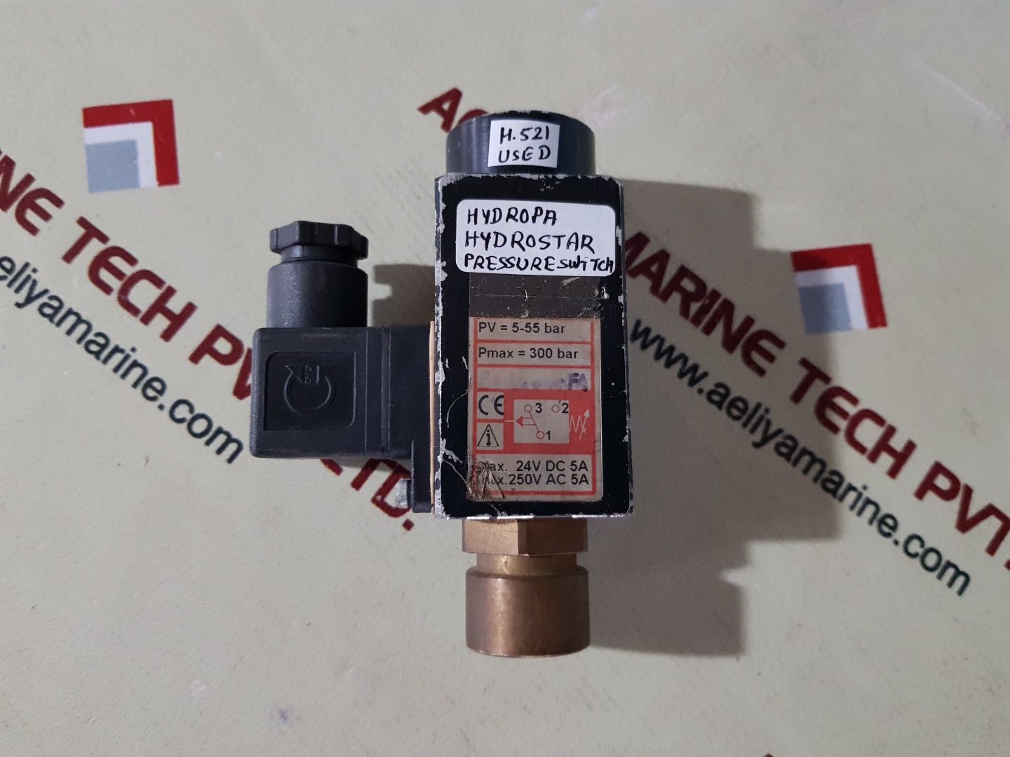 Hydropa hydro star pressure switch pv 5 55 bar pmax 300 bar