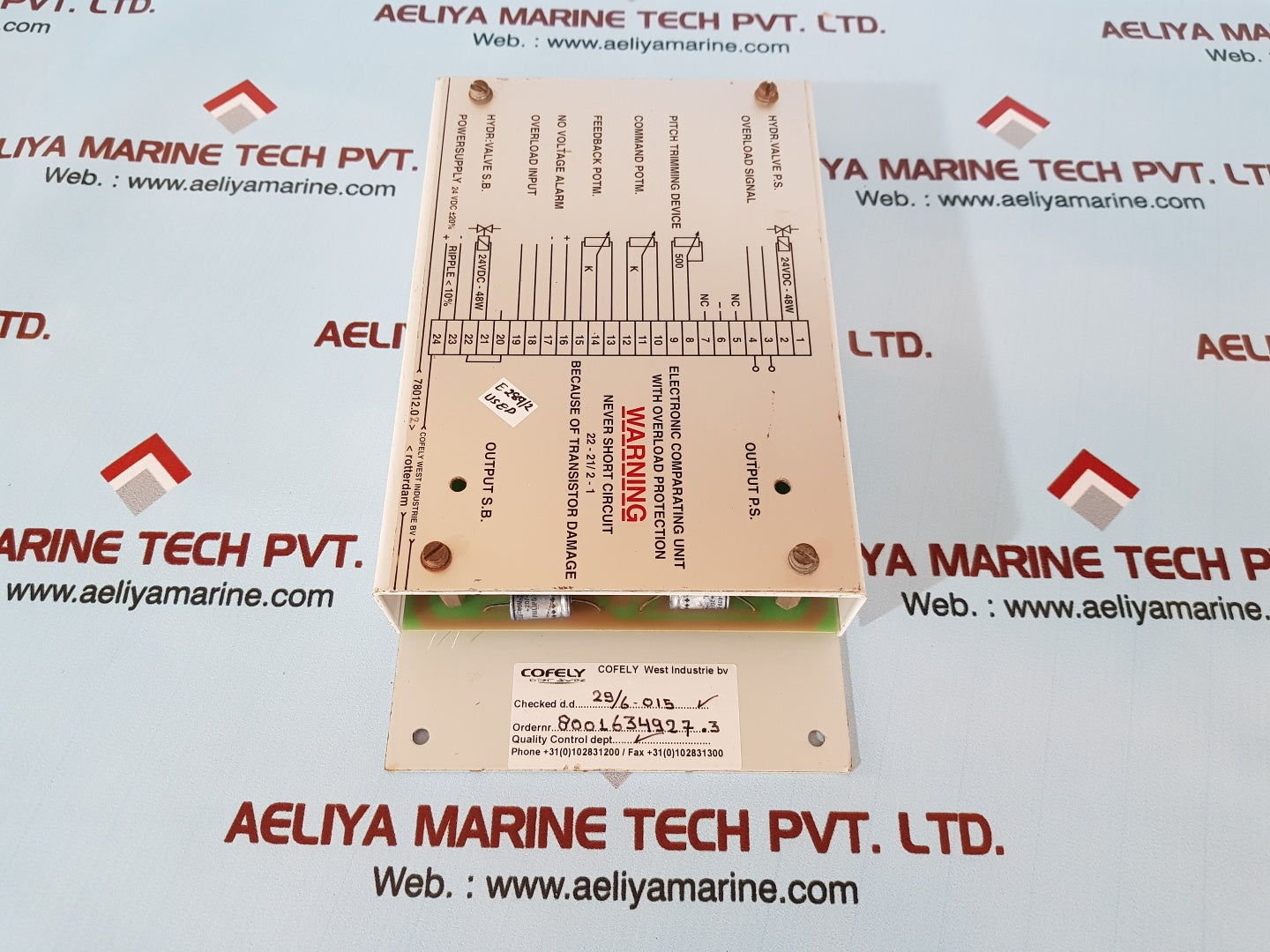 Cofely electronic comparating unit with overload protection