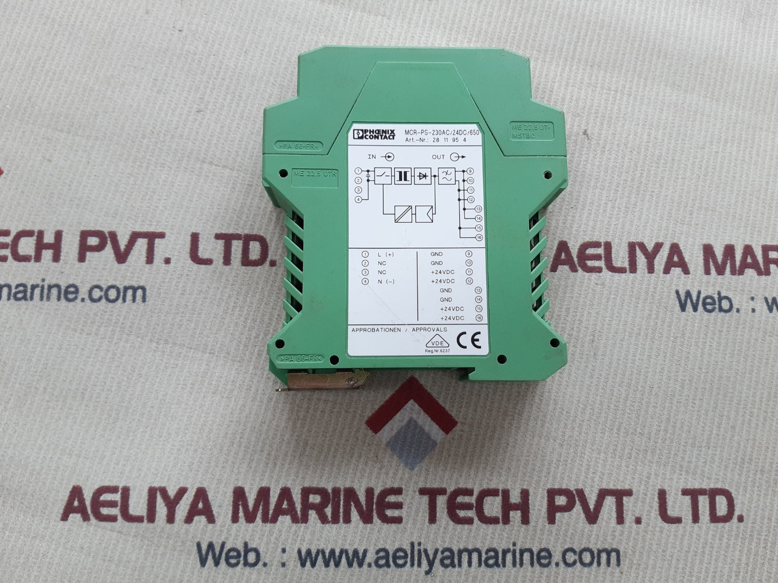 Phoenix contact mcr-ps-230ac/24dc/650 power supply 2811954