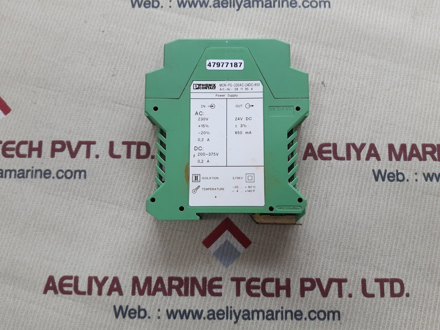 Phoenix contact mcr-ps-230ac/24dc/650 power supply 2811954