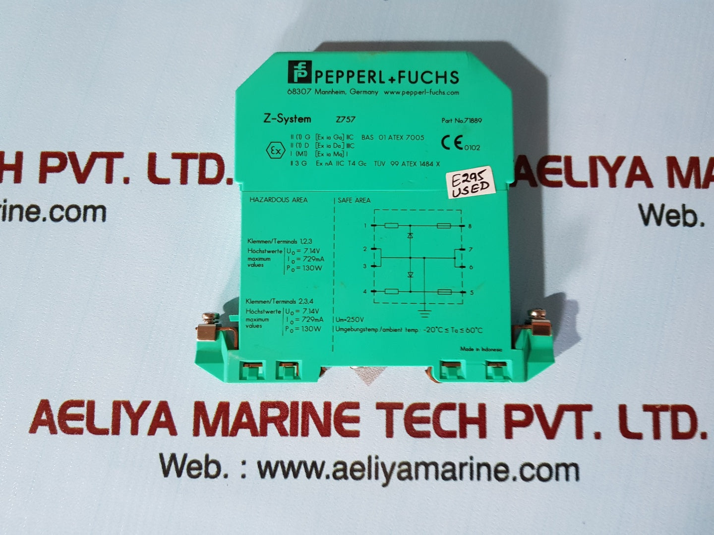 Pepperl fuchs isolated barriers z system z757 71889