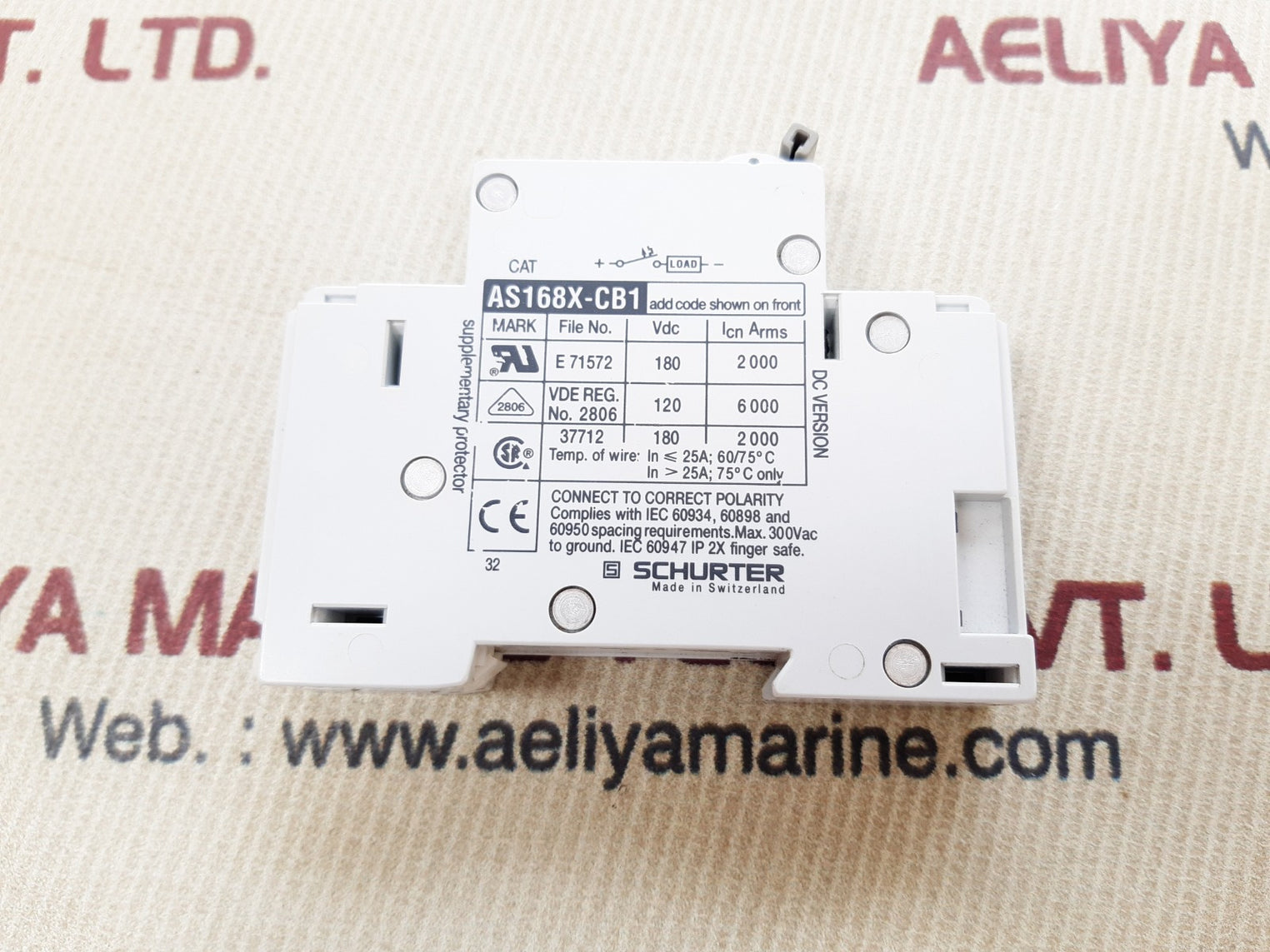 Schurter as168x-cb1 dh400 40a circuit breaker