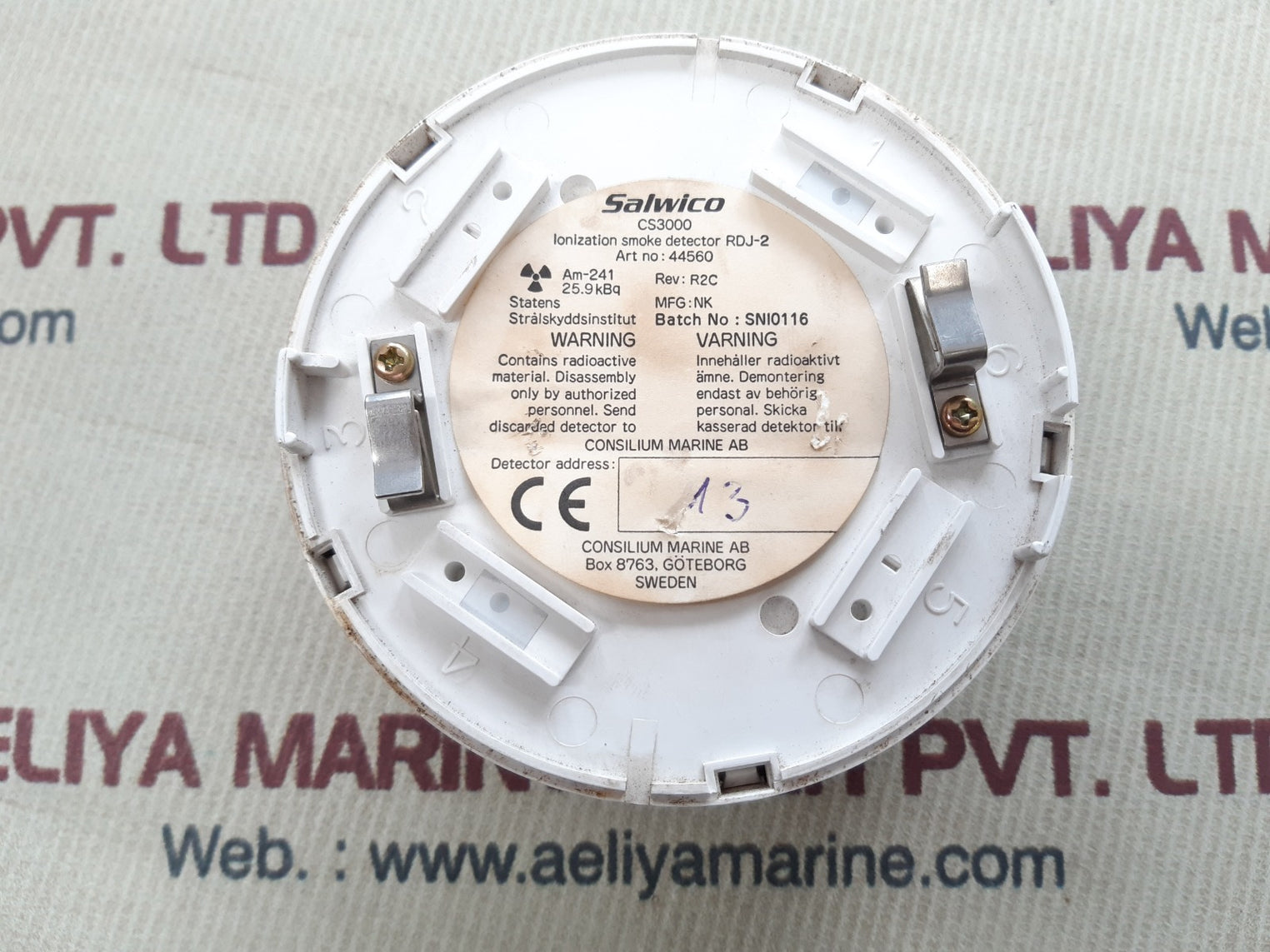 Consilium salwico cs3000 ionization smoke detector rdj-2