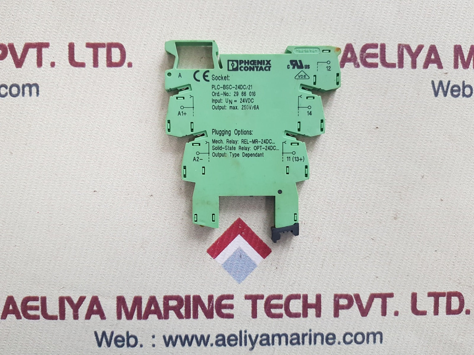 Set of 11x Phoenix contact plc-bsc-24dc/21 terminal block relay