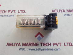 Set of 4x Omron mya-lbdc-d relay with socket base