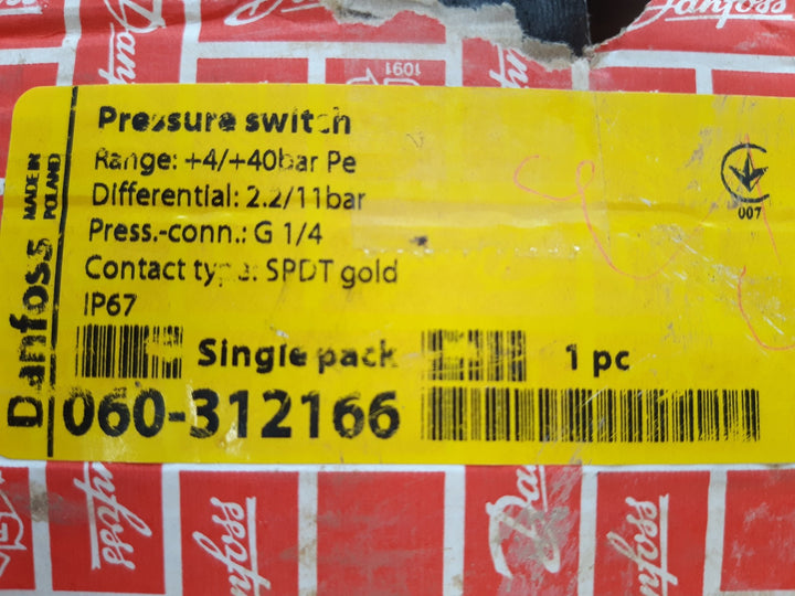 Danfoss Kps 45 Pressure Switch 060-3121
