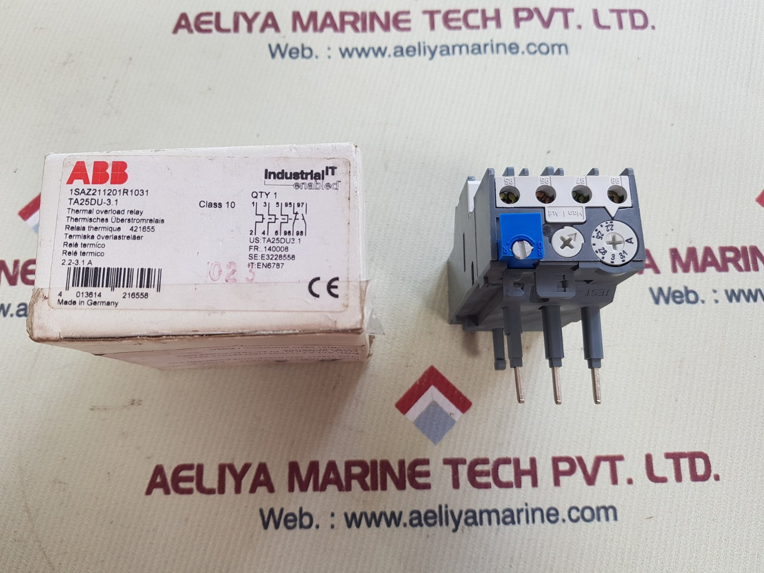 Abb ta25du-3.1 thermal overload relay