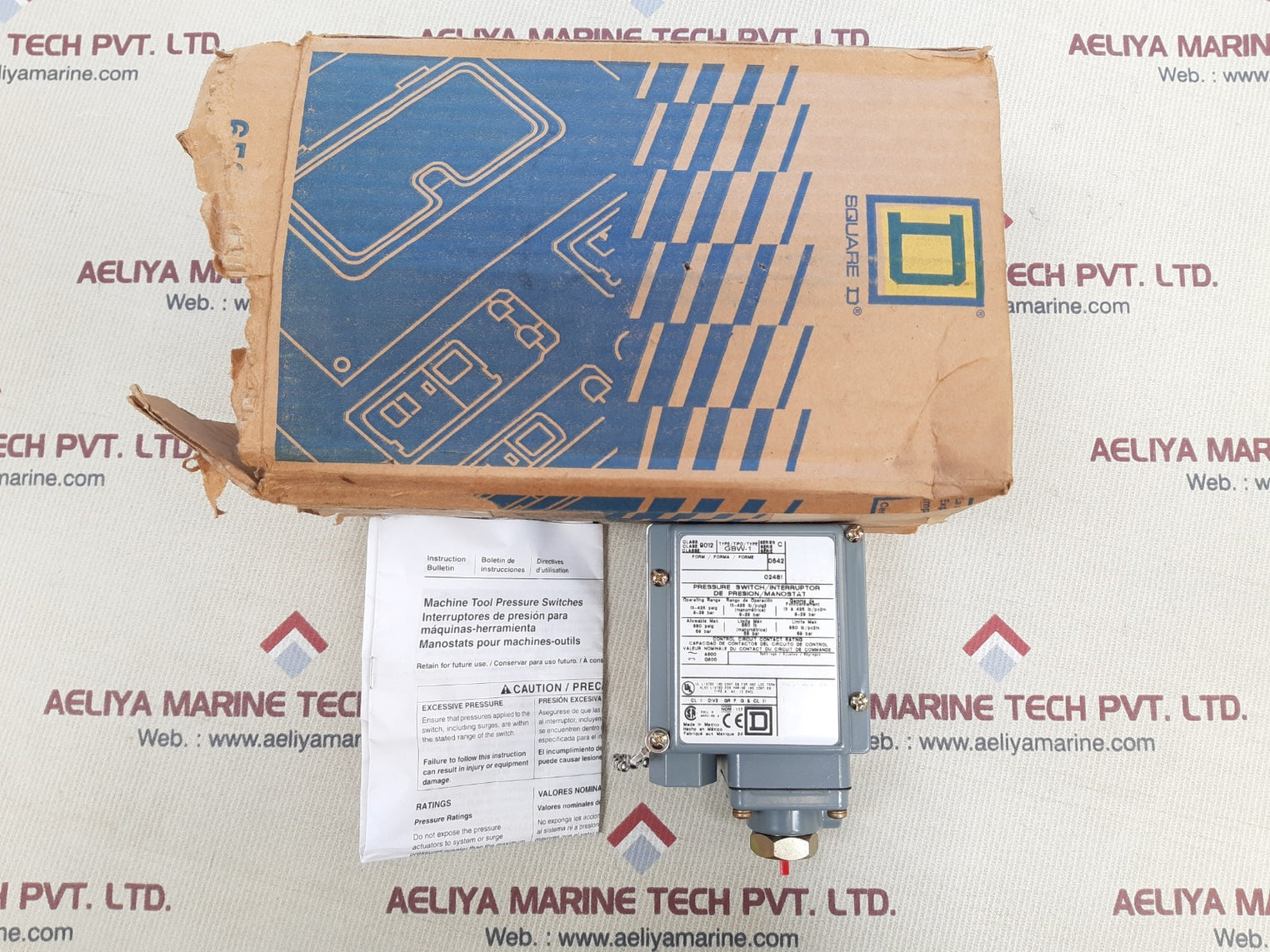 square D 9012 gbw-1 ser.c pressure switch
