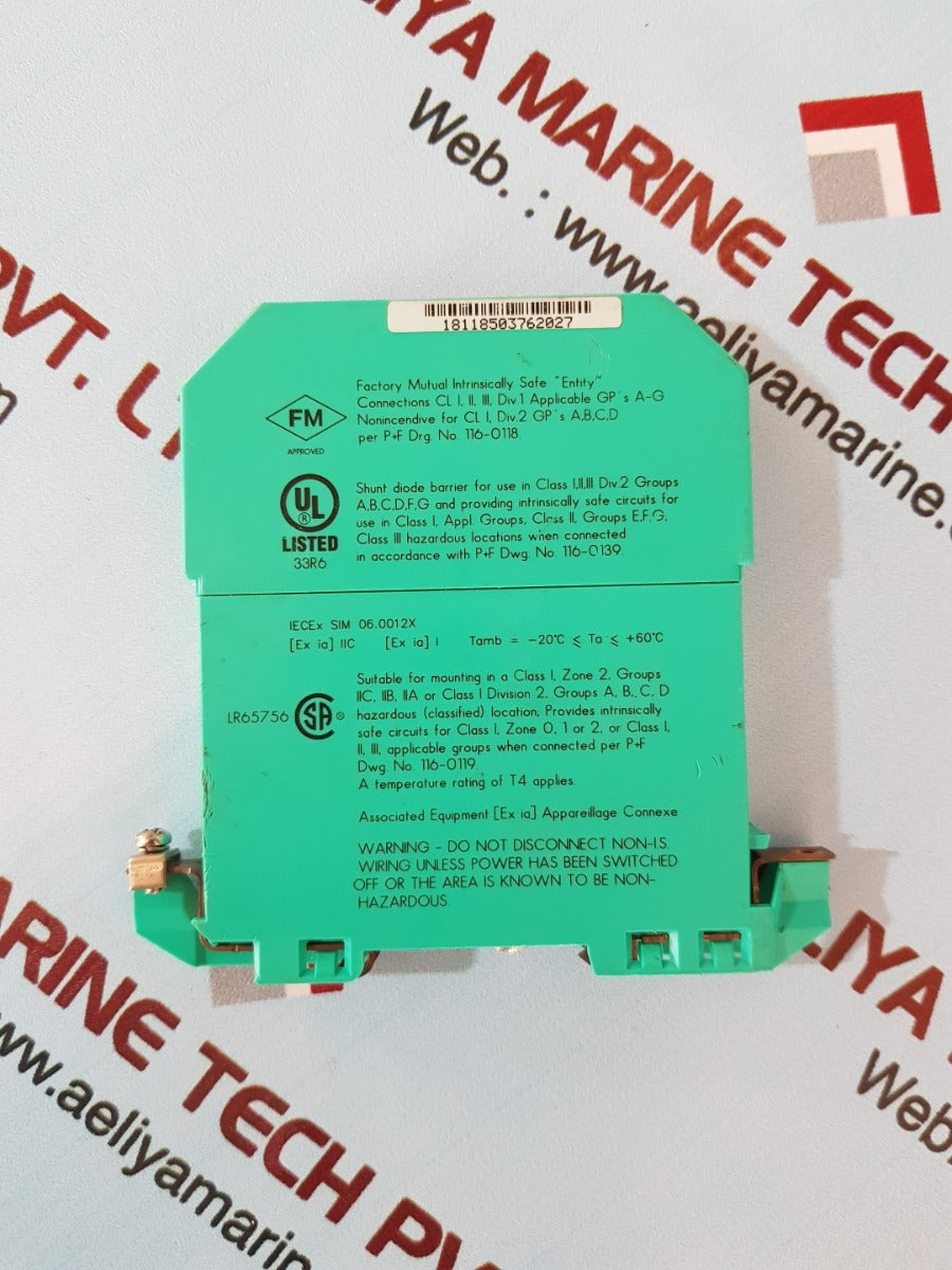 Pepperl+fuchs z-series z788.h zener barrier 71972