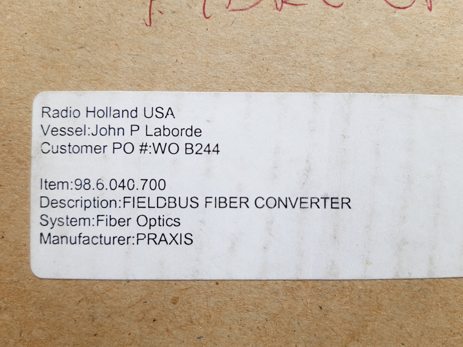 Praxis 98.6.040.700 Fieldbus fiber converter