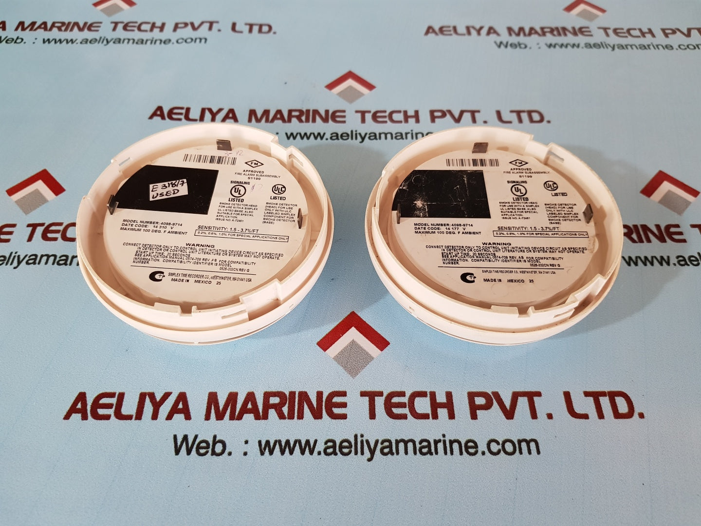 Lot of 7x Simplex 4098-9714 smoke detector