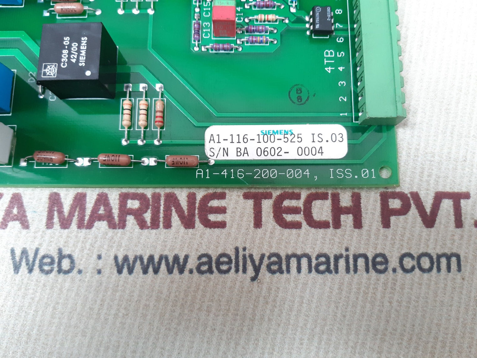 Siemens a1-116-100-525 field supply board a1-416-200-004 used