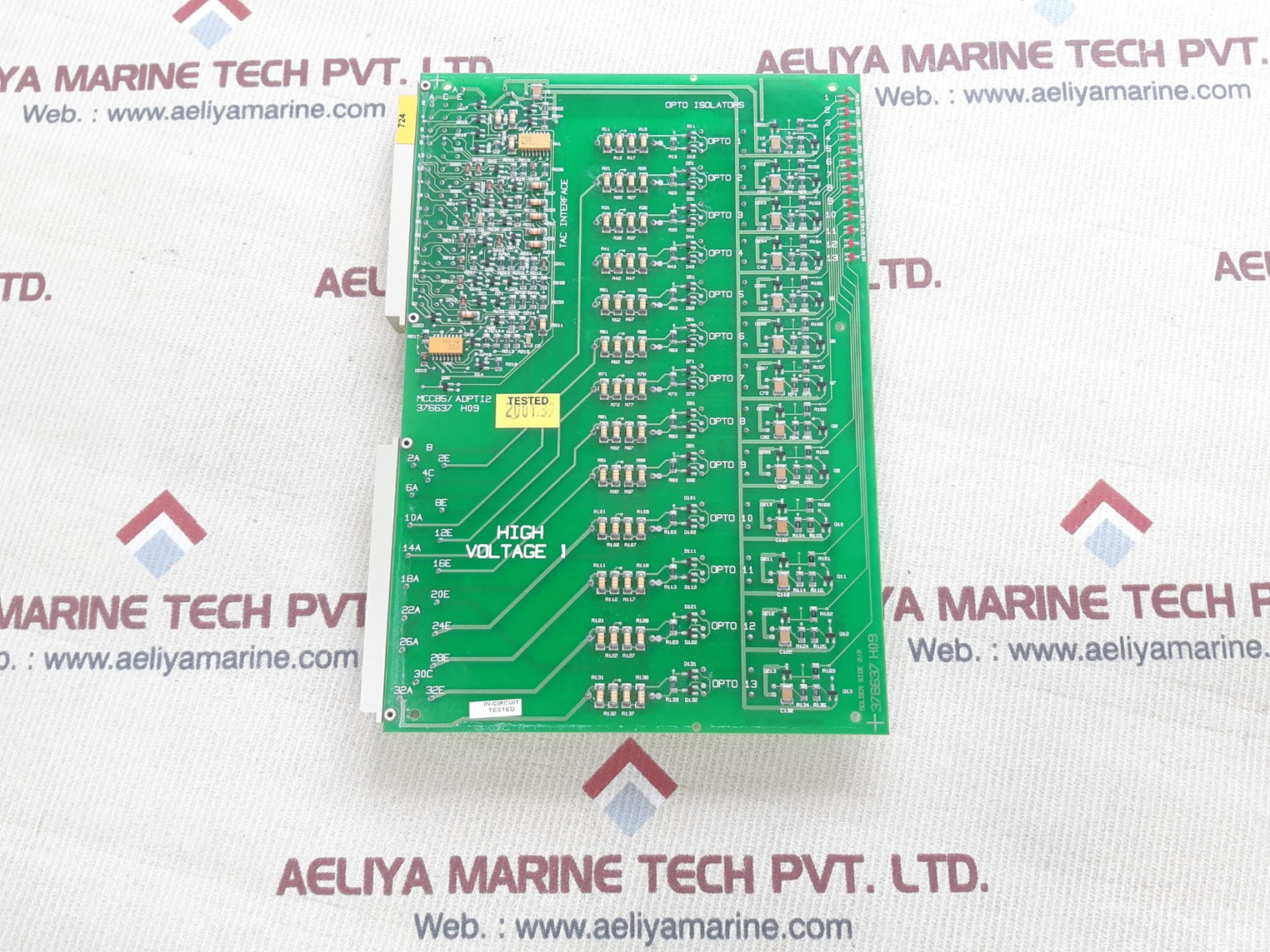 Kone 376637h09 opto isolator pcb card mcc85/adpti2 