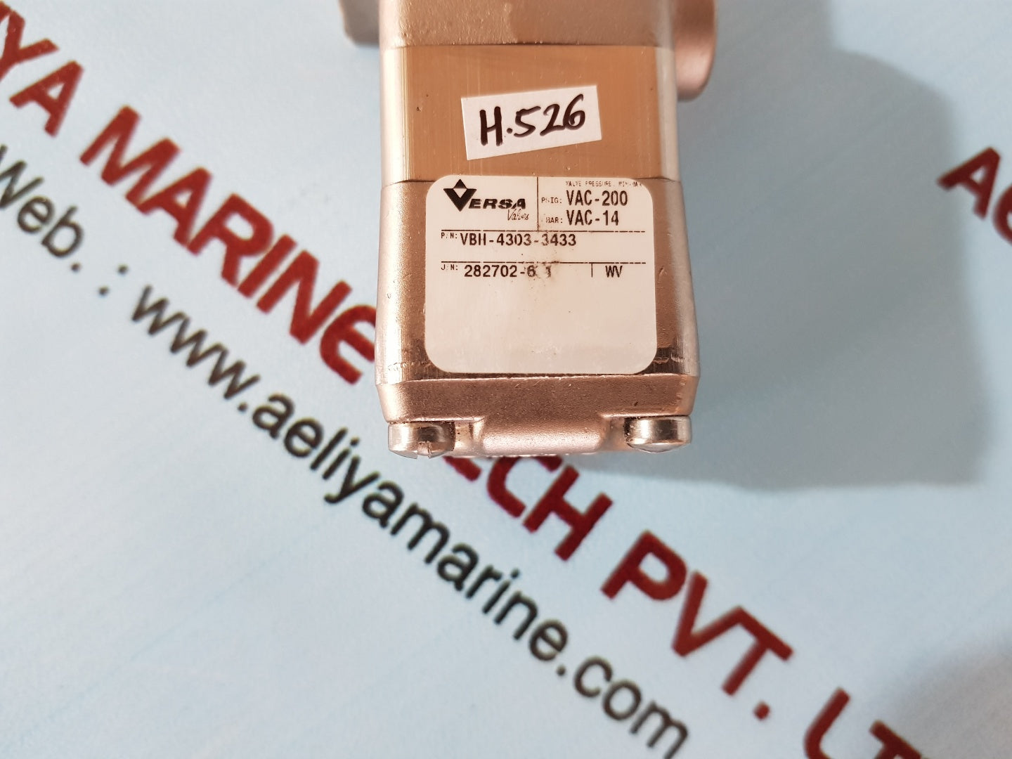 Versa vbh-4303-3433 pneumatic directional valve