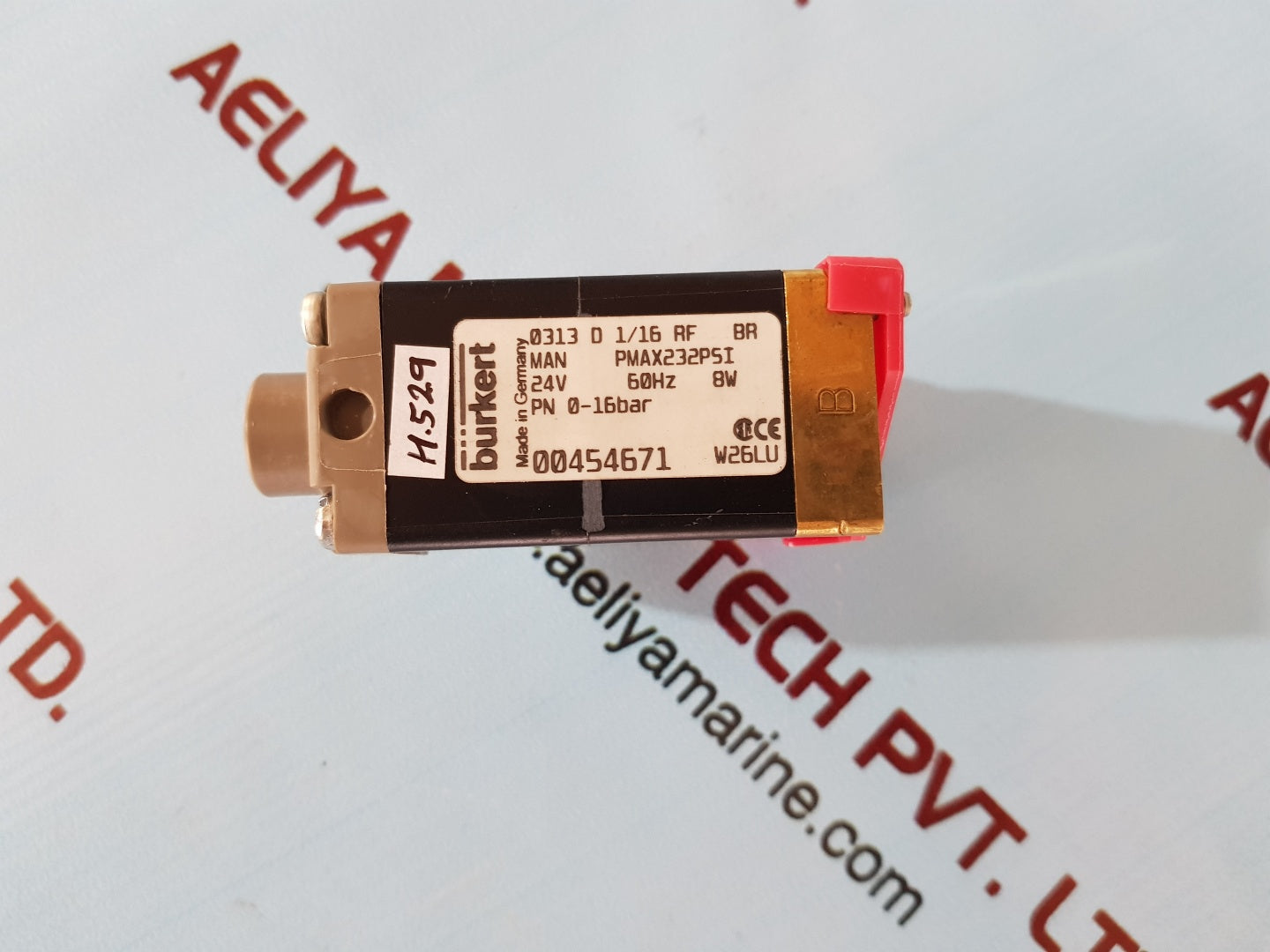 Burkert 0313 d 1/16 rf br solenoid valve