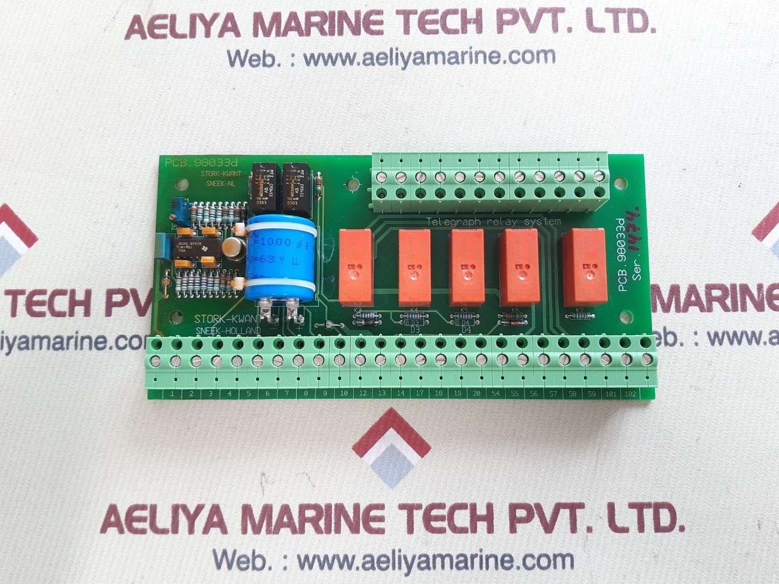 Stork-kwant pcb 98033d telegraph relay system alarm propulsion control 