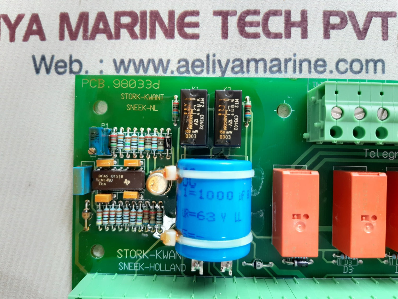 Stork-kwant pcb 98033d telegraph relay system alarm propulsion control 