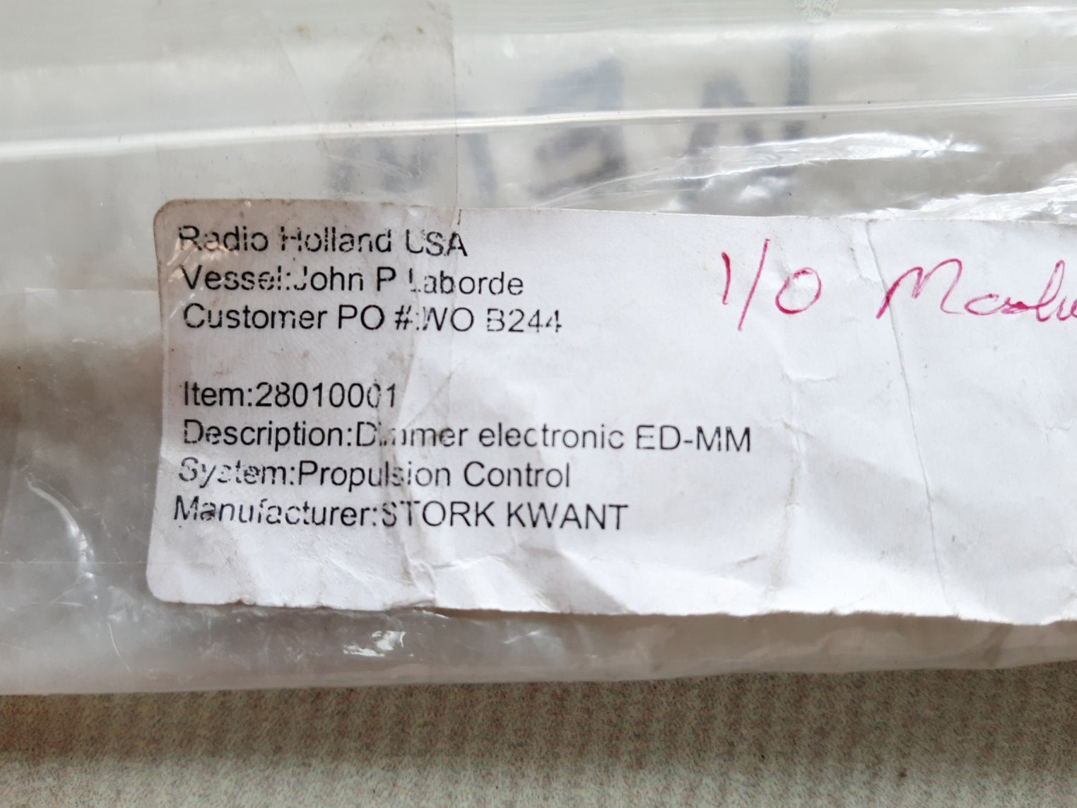 Stork-kwant 28010001 ed-mm propulsion control electronic dimmer 