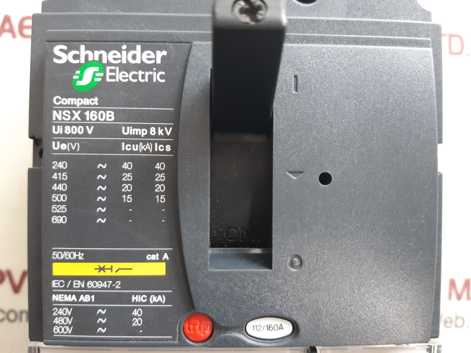 Schneider electric nsx160b compact circuit breaker lv430390