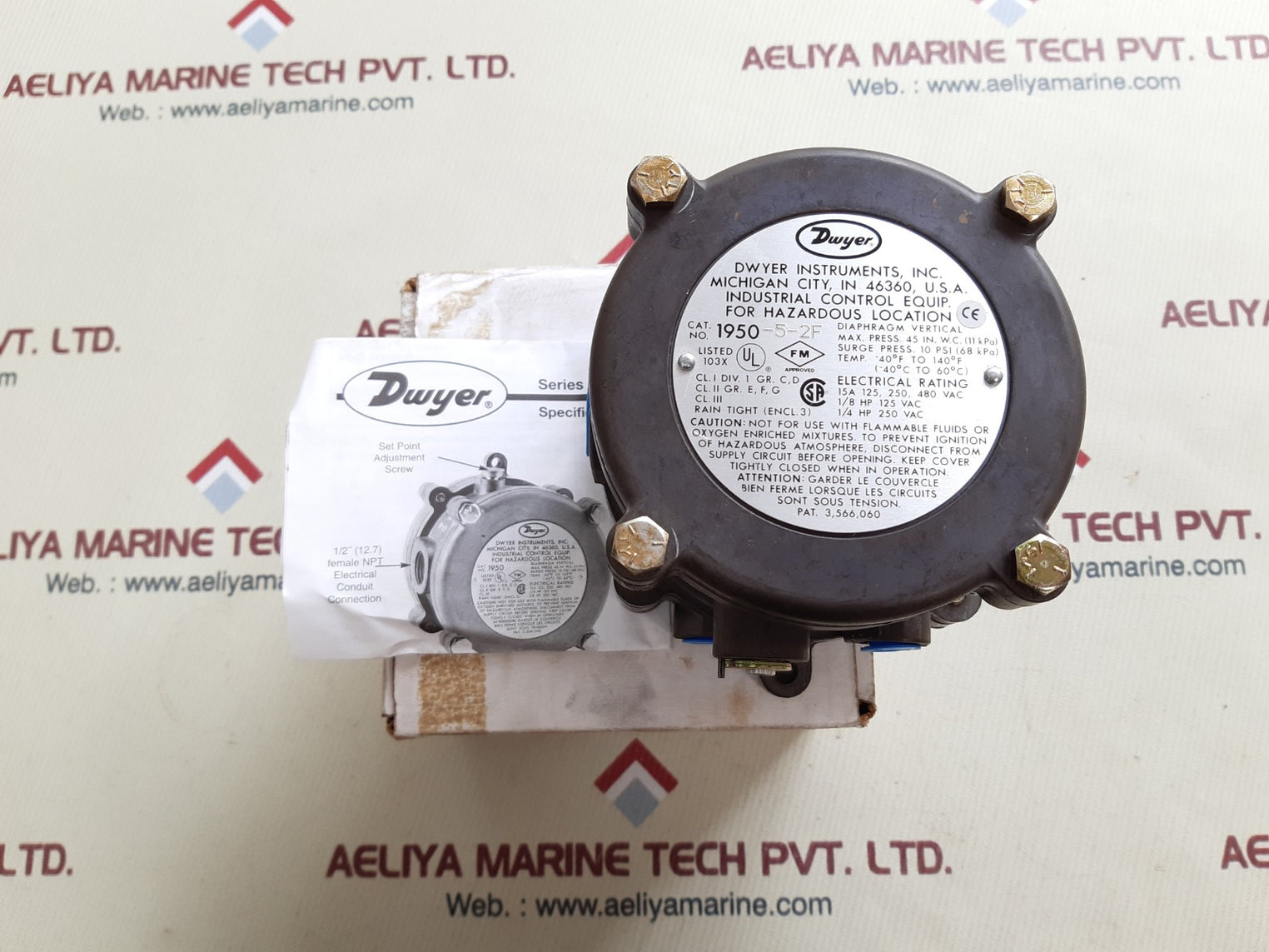 Dwyer 1950-5-2f explosion proof pressure switch