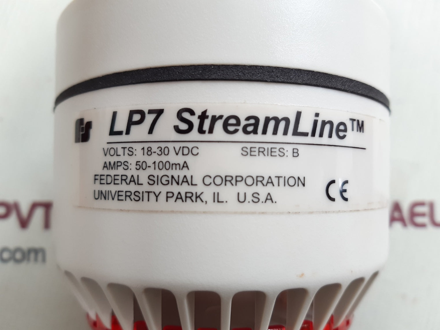 Federal signal lp7-18-30r ser.B red streamline low profile combination sounder