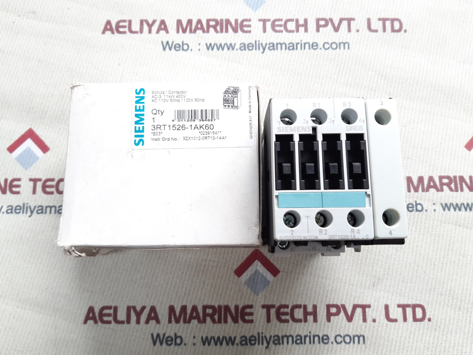 Siemens 3rt1526-1ak60 contactor 110/120v 50/60hz