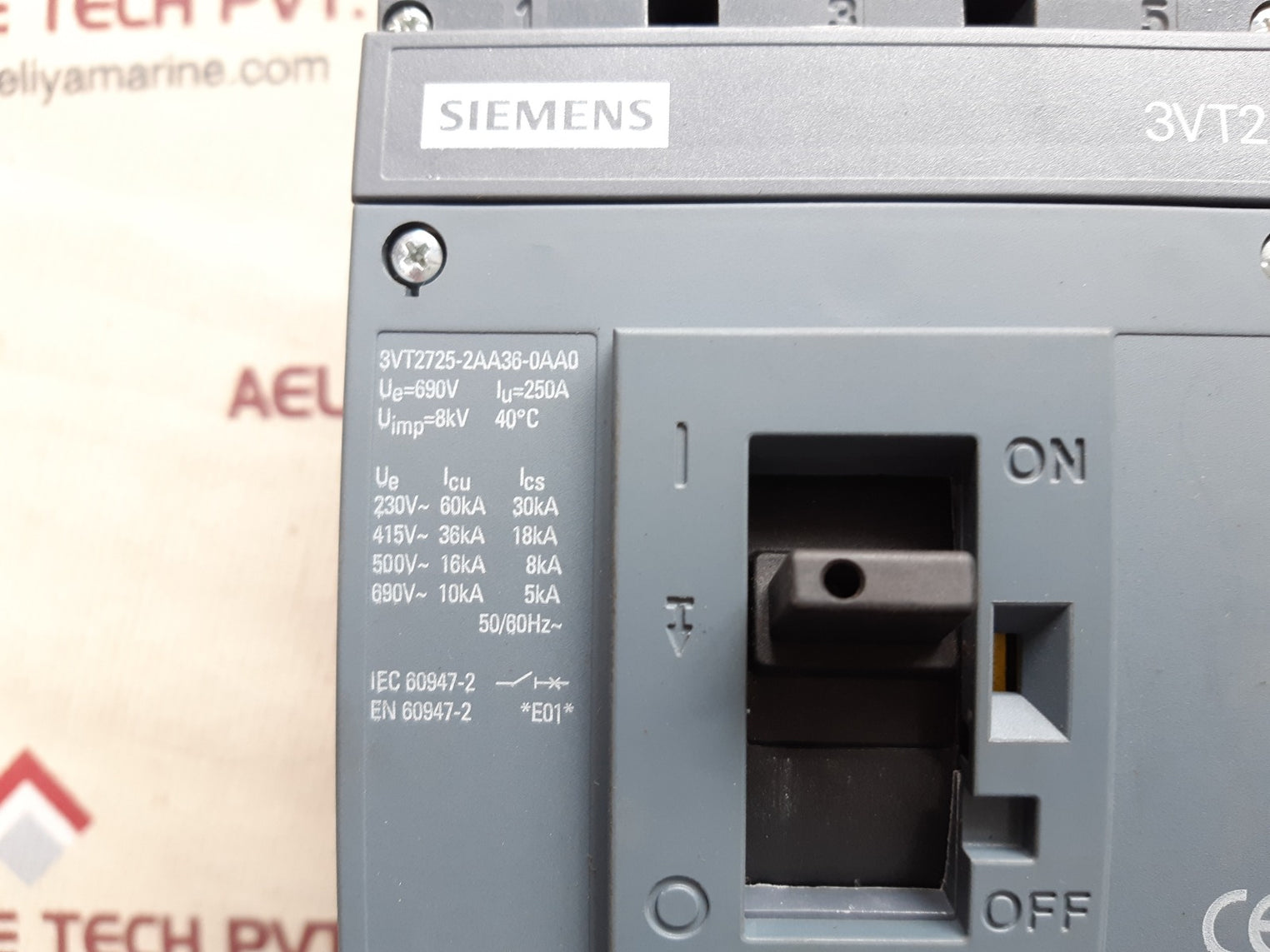 Siemens 3vt2725-2aa36-0aa0 circuit breaker