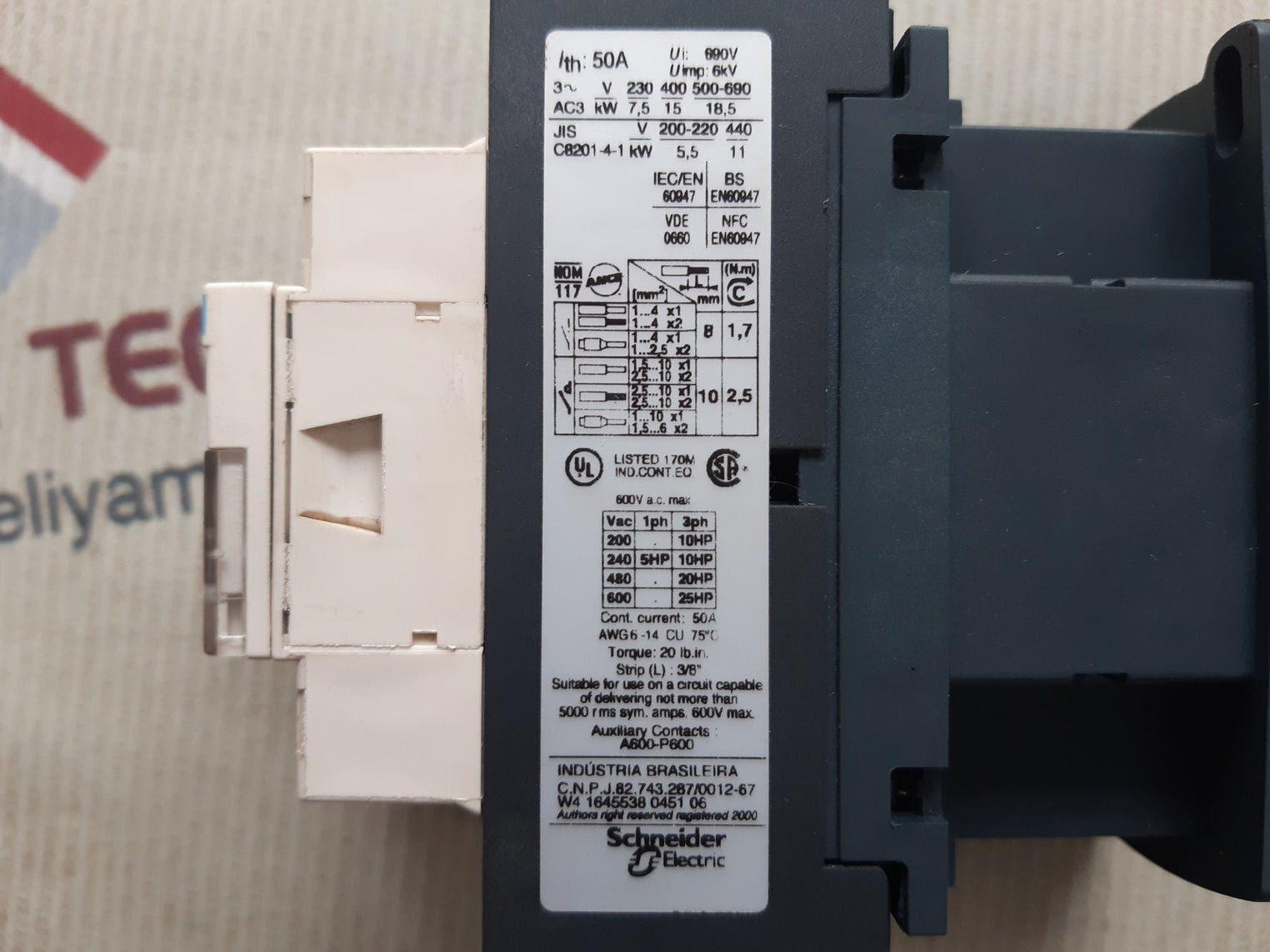 Telemecanique lc1d32 lc1 d32m7 contactor 220v 50/60hz