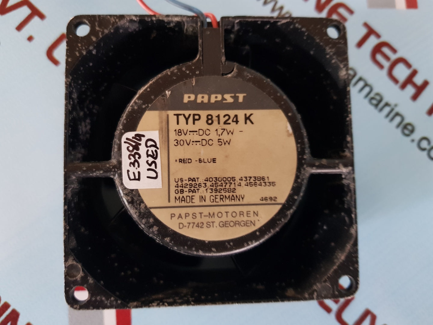 Papst 8124k fan 18v 1.7w 30v 5w
