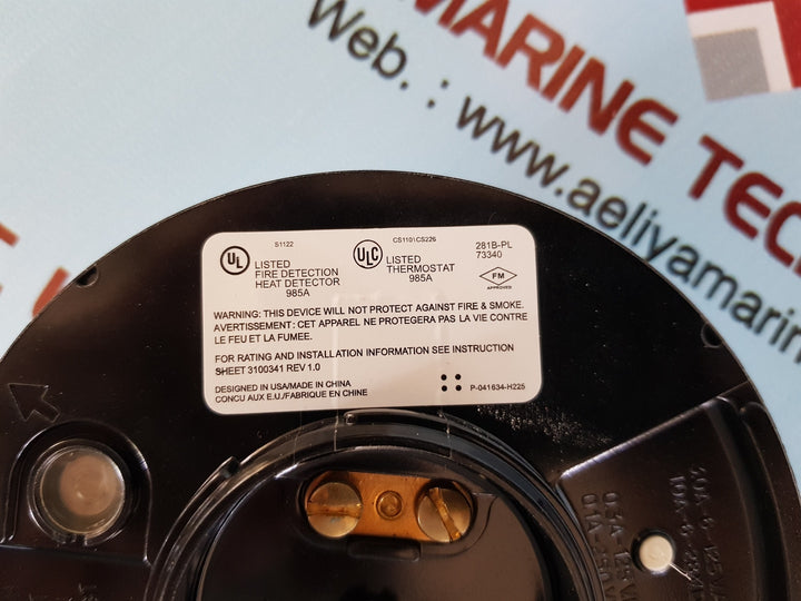 Edwards 281b-pl heat detector