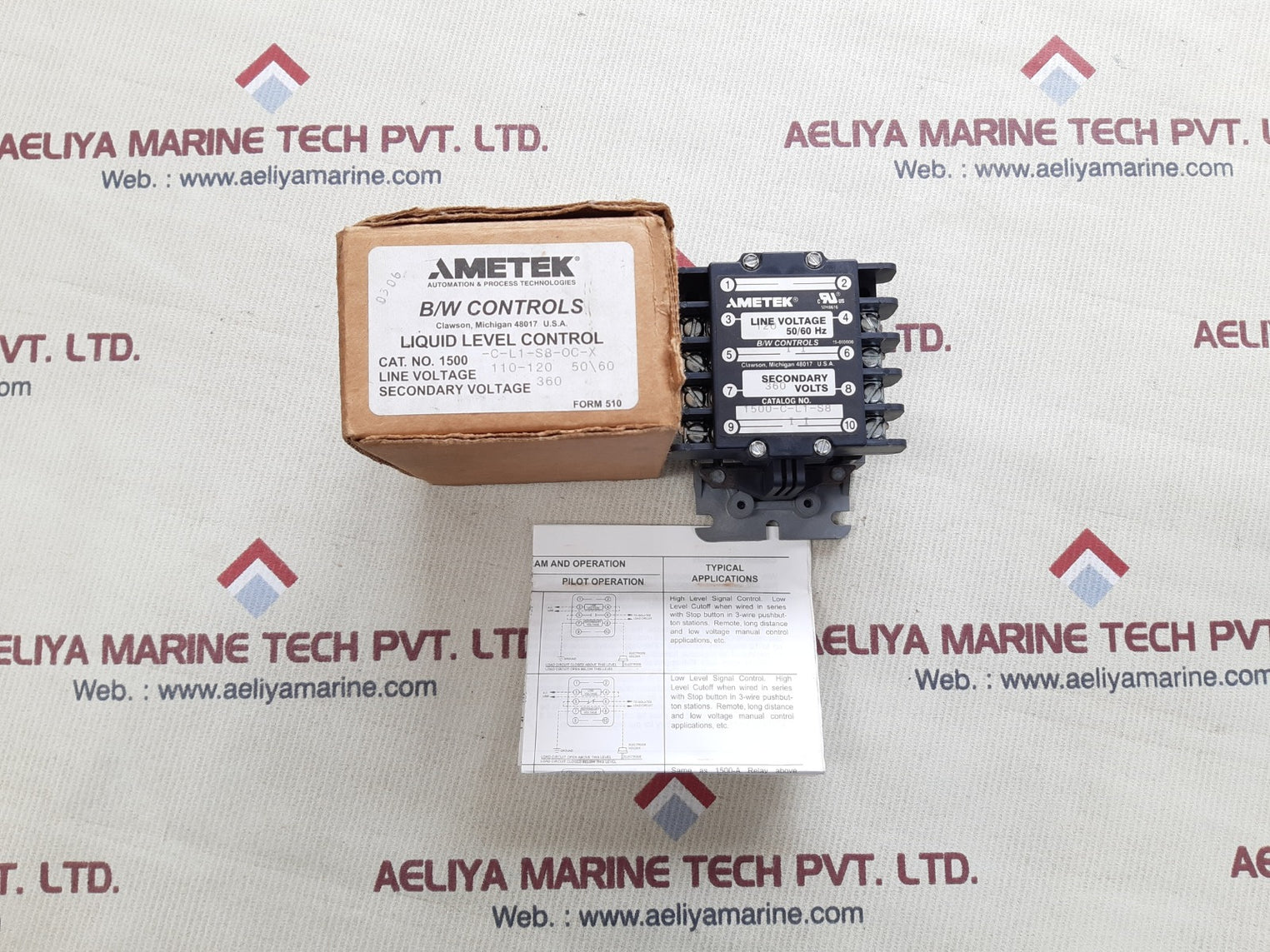 Ametek 1500-c-l1-s8-oc-x liquid level control