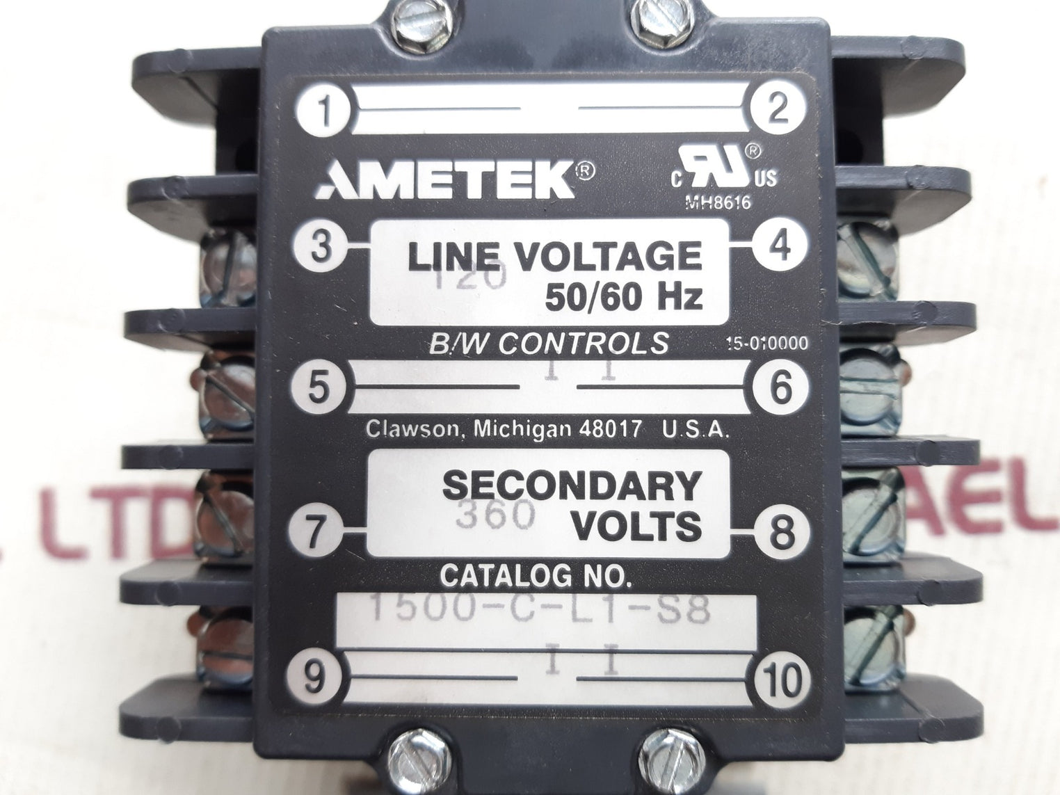 Ametek 1500-c-l1-s8-oc-x liquid level control