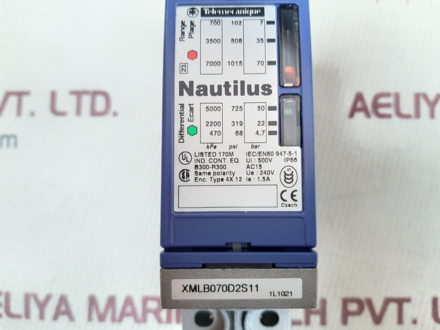 Telemecanique nautilus xml b070d2s11 pressure switch